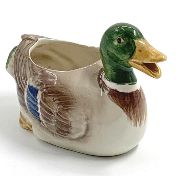 Vtg Otagiri Creamer Japan Mallard Duck Farmhouse
